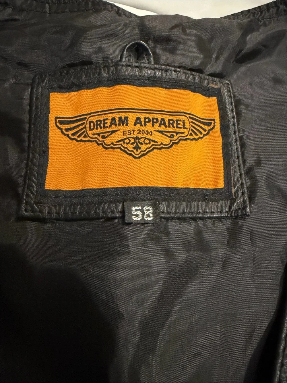 Dream Apparel/Men’s Soft Plain Naked Cowhide Leather Motorcycle Vest/SIZE: 58
